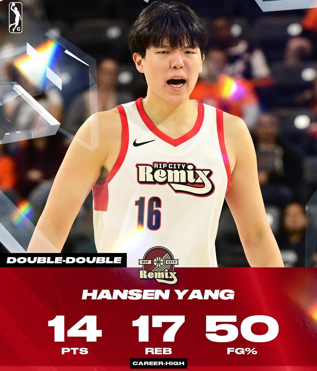 开云APP-恭喜！杨瀚森轰14+17连创新高，自评进步：脚步能跟上后卫了